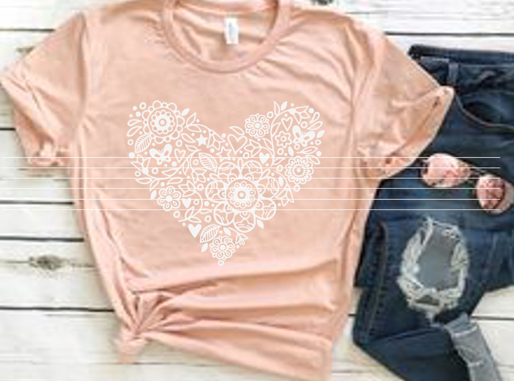 Blumen Herz Plotterdatei SVG DXF