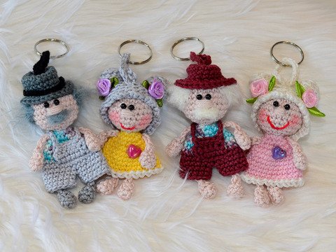 Schlüsselanhänger Oma Opa Großeltern Taschenbaumler Bayerisch