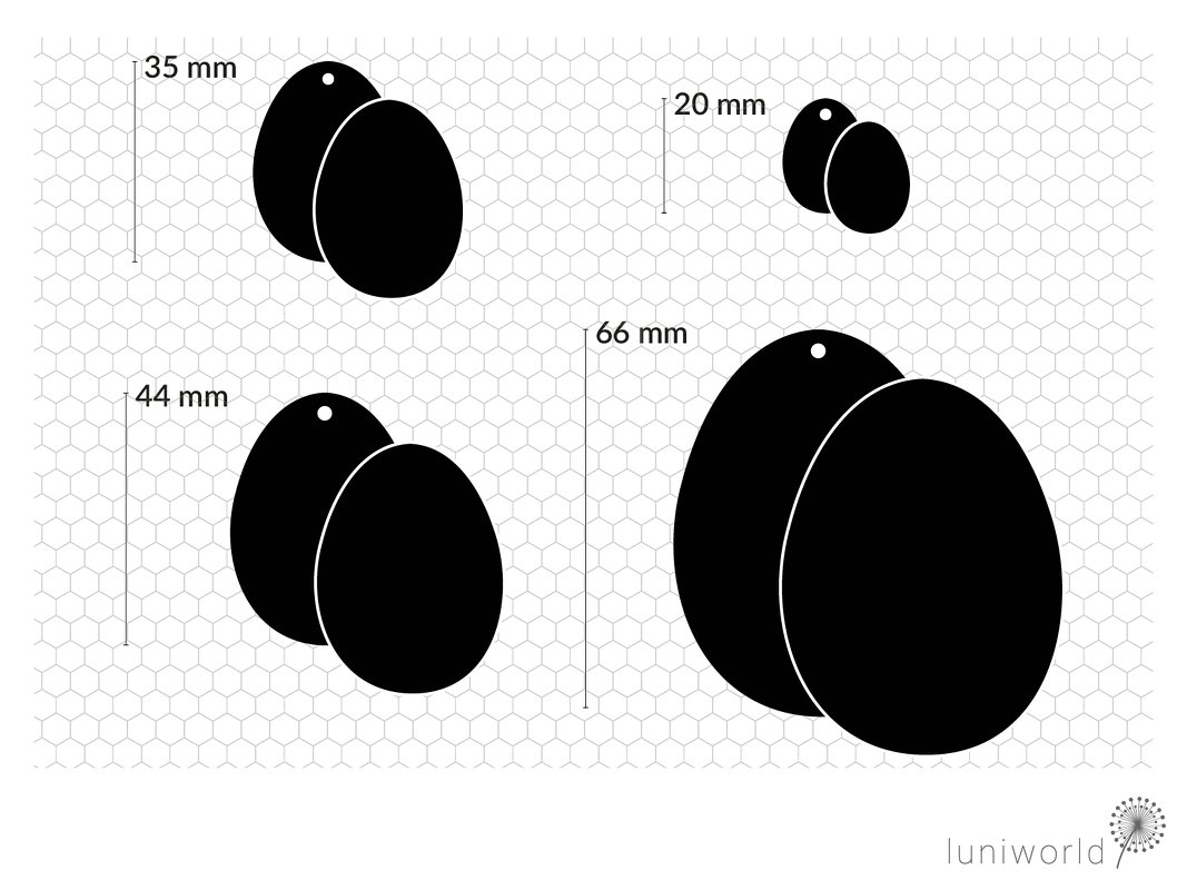 Einfache Eier-Silhouetten (mit und ohne Loch, 4 verschiedenen Größen) - Bild 6