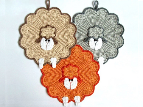 053DE Häkelanleitung Schaf Topflappen - PDF Zabelina CP