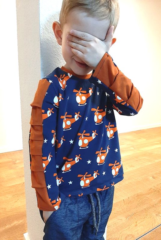 Faltenshirt Louris 74-164 Schnittmuster Nähanleitung - Bild 14