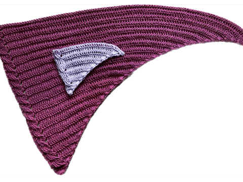 Pattern asymmetrical shawl Elsa, 2 versions