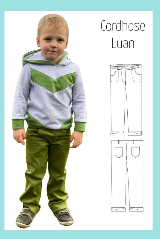 Cordhose Luan Kinderhose Schnittmuster Gr. 98-122
