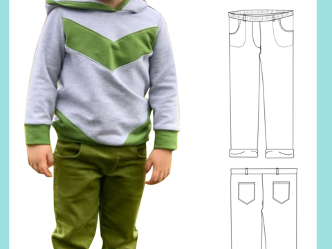 Cordhose Luan Kinderhose Schnittmuster Gr. 98-122