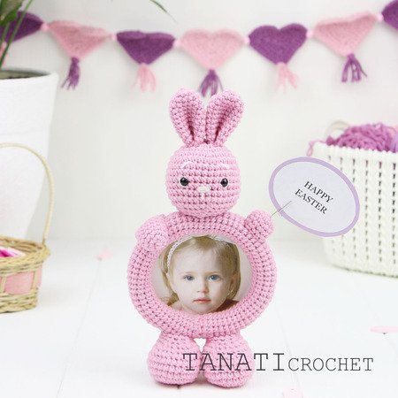 Crochet Pattern Photo Frame-Holder Easter Collection