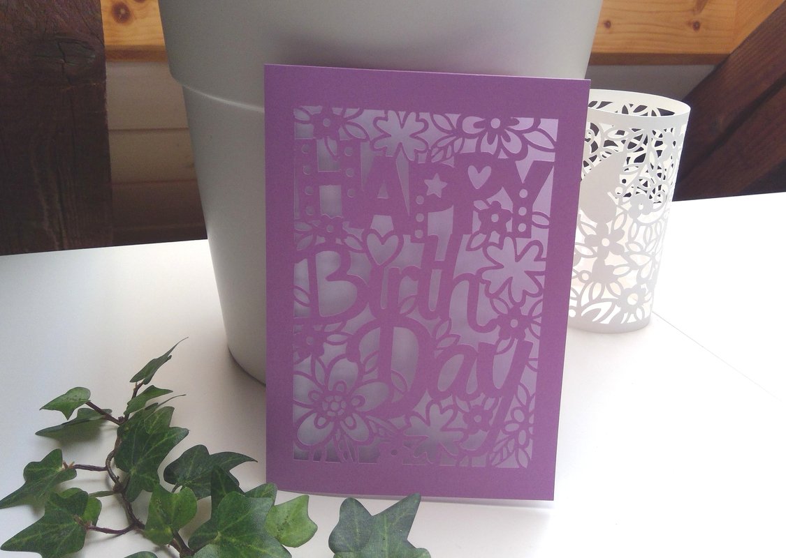 Happy Birthday Karte Plotterdatei SVG DXF FCM - Bild 3