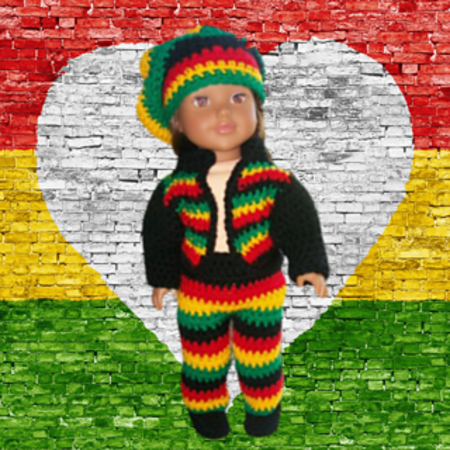 Pattern 18 Inch reggae doll clothes outfit