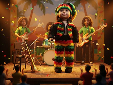 Pattern 18 Inch reggae doll clothes outfit