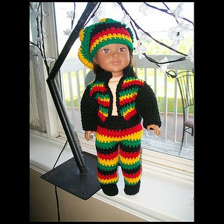 Pattern 18 Inch reggae doll clothes outfit