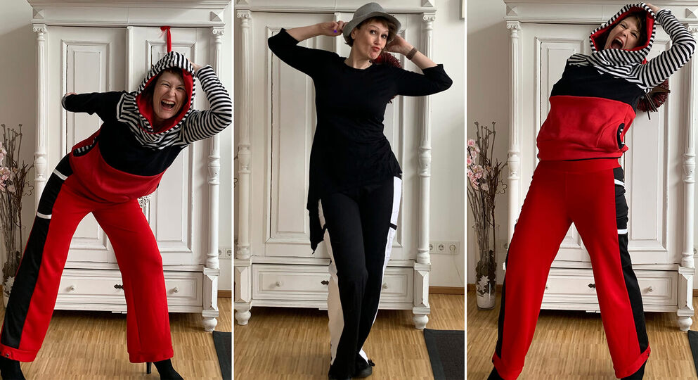 Damen Jogginghose "Habiba-02" in Größe 32-50 - Schnittmuster + Nähanleitung