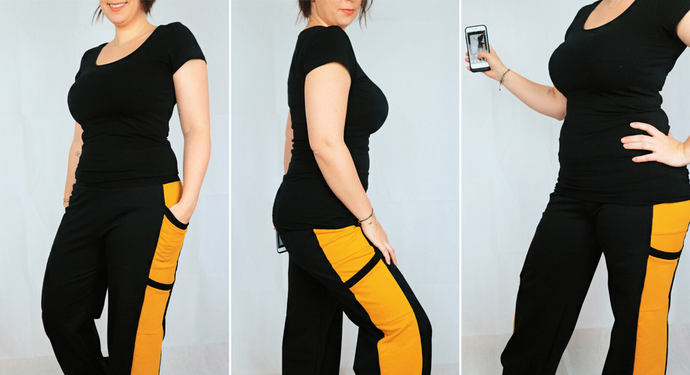 Damen Jogginghose "Habiba-02" in Größe 32-50 - Schnittmuster + Nähanleitung