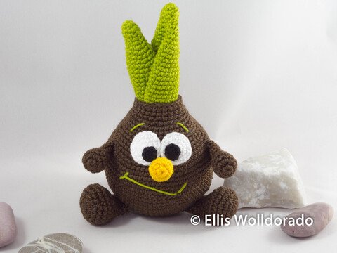 Blumenzwiebel Nils, Amigurumi, Häkelanleitung
