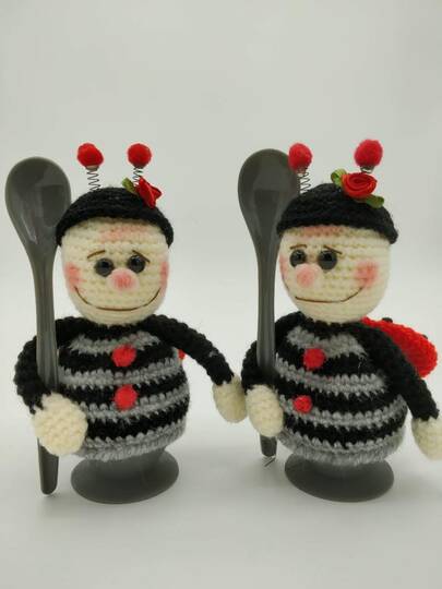 Häkelanleitung Eierwärmer Marienkäfer