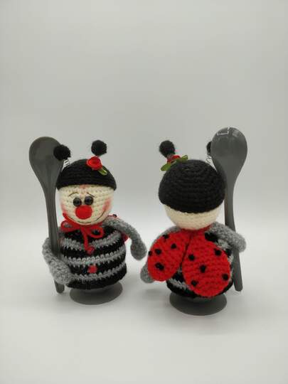 Häkelanleitung Eierwärmer Marienkäfer