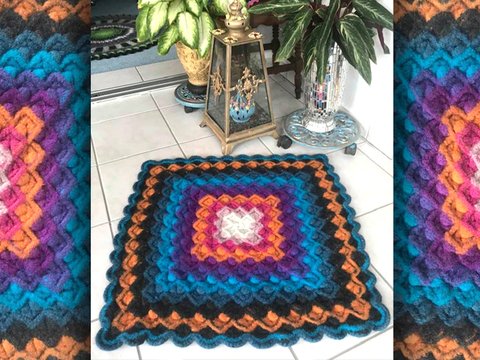 Quadratischer FilzWolleTeppich BALNEO