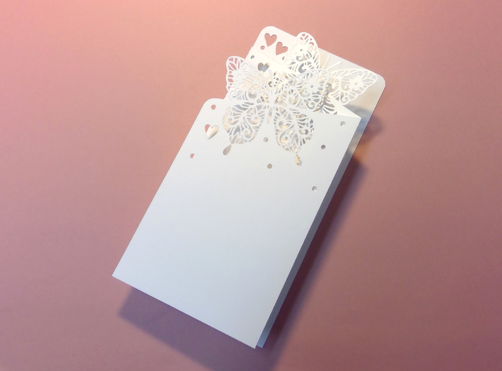 Karte Schmetterlinge Plotterdatei SVG DXF