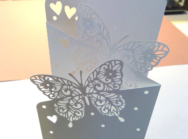 Plotterdatei SVG DXF Hochzeitskarte Schmetterlinge