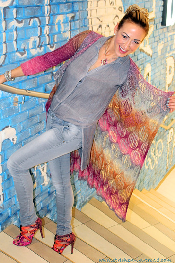 Strickanleitung Long Cardigan ELEGANCE | lange Damenweste 1-2-3 IDEEN #1