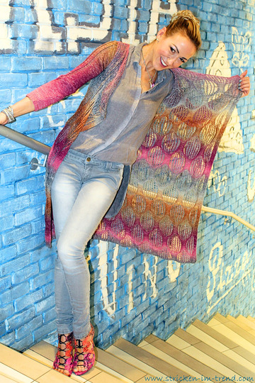 Strickanleitung Long Cardigan ELEGANCE | lange Damenweste 1-2-3 IDEEN #1