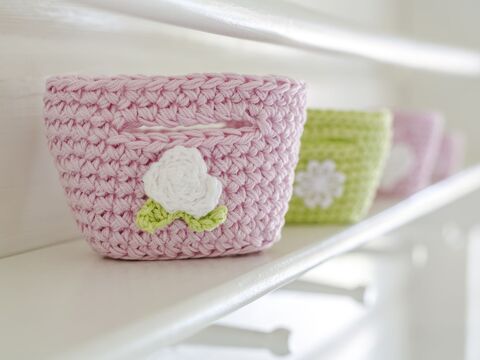 Häkelanleitung Mini-Deko-Tragekorb