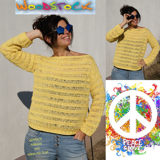 Pulli PEACE & LOVE (für alle Größen)