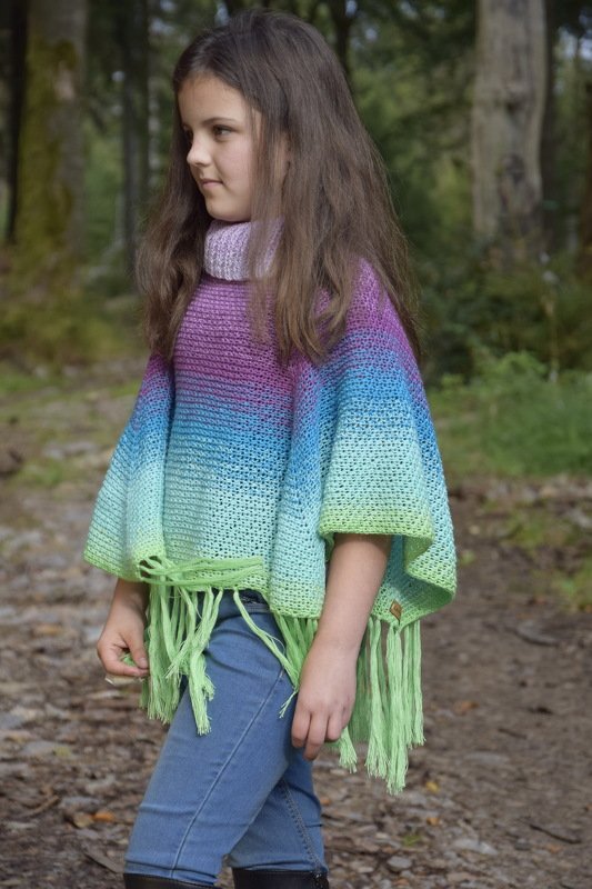 - TANI - Poncho aus einem Bobbel häkeln, alle Größen, auch jedes andere Garn möglich, Frühlingsponcho, 74 Kinder - 56 Damen, Plussize, Anfänger, Anleitung 216 - Bild 7