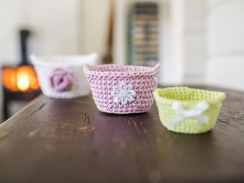 Häkelanleitung Mini-Deko-Obstkorb