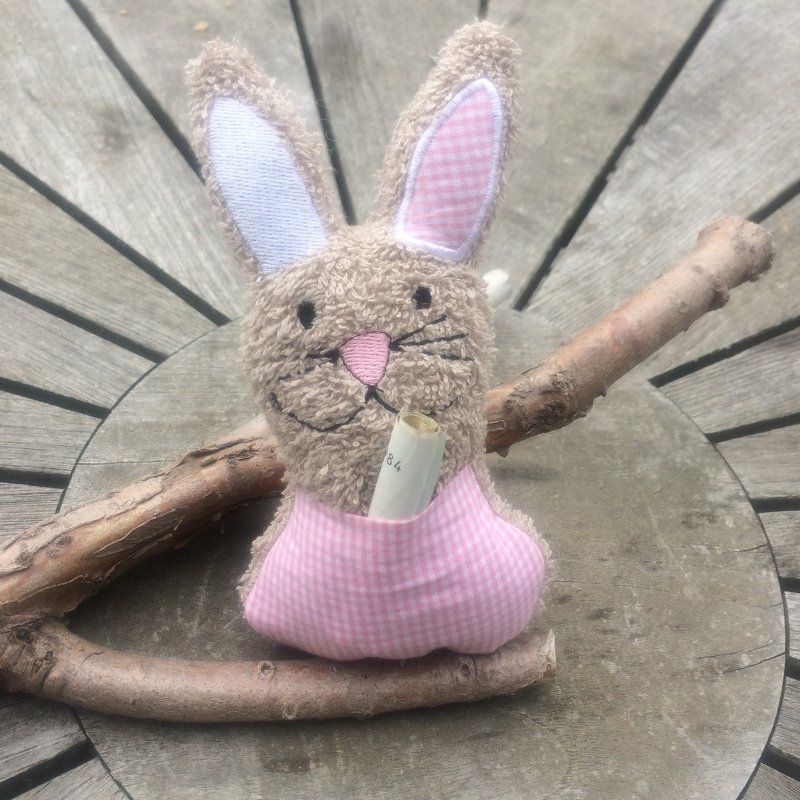 Hase Stickdatei  ITH mit Kloeiner Tasche 13x18 - Bild 3