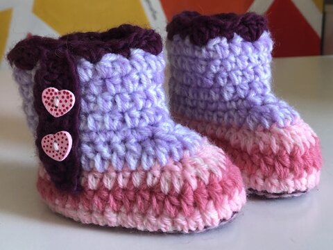 Häkelanleitung Babystiefel Mia