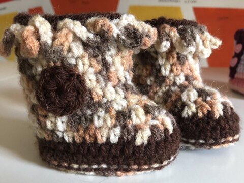 Häkelanleitung Babystiefel Ben