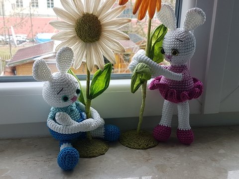 Häkelanleitung, Häschen Milly und Matti