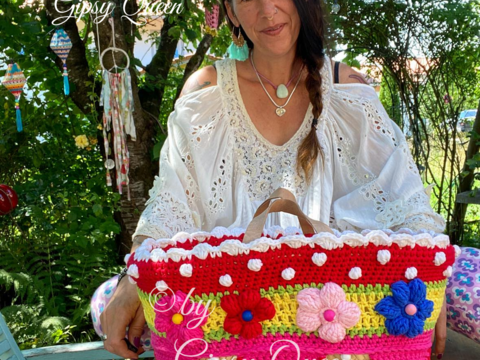 Häkelanleitung Sommergutelaunetasche Tasche