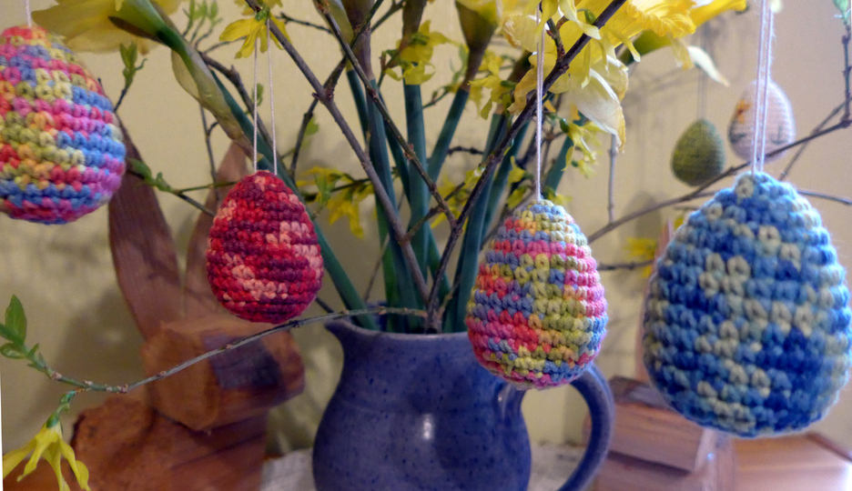 Häkeleier für den Osterstrauß