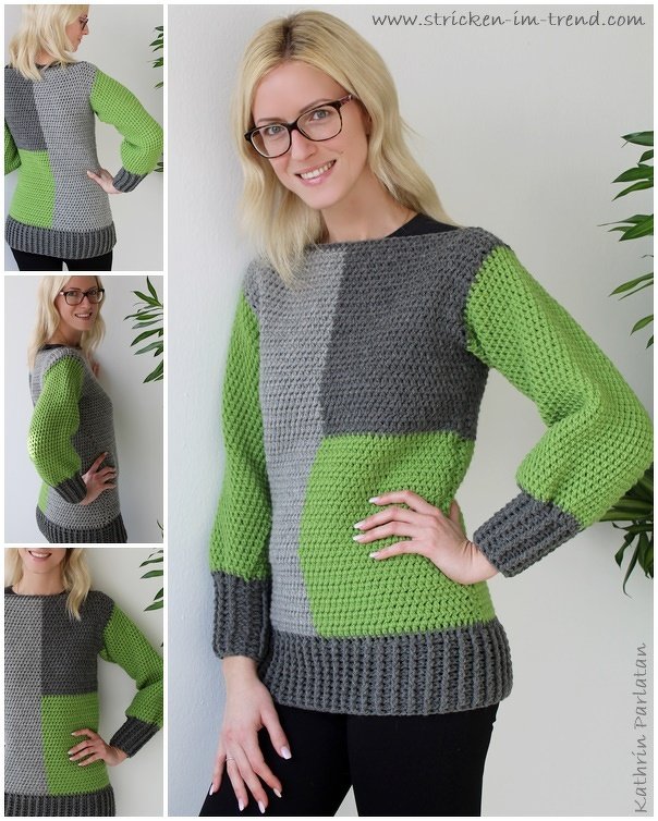 Häkelanleitung für Damenpulli | Häkelpulli BLOCKxxx #2 - Bild 2