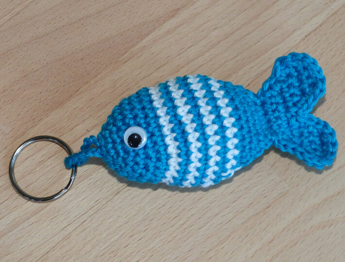 Häkelanleitung Schlüsselanhänger "Fisch"