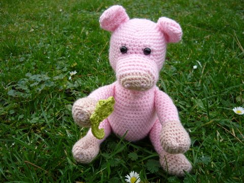 Häkelanleitung Glücksschweinchen