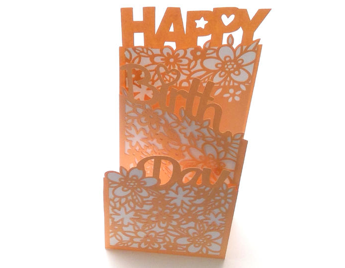Karte Happy Birthday Plotterdatei SVG DXF