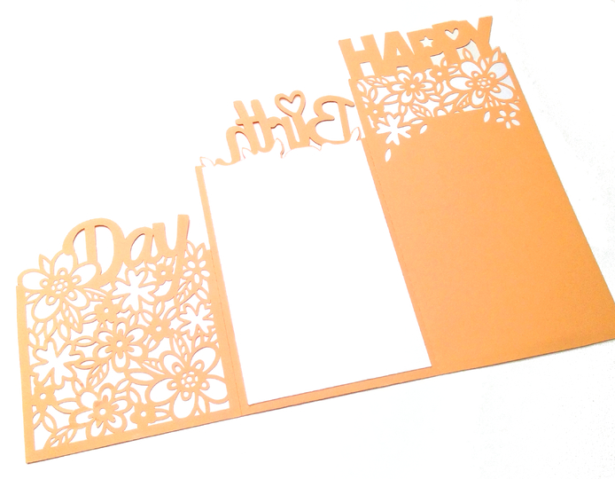 Karte Happy Birthday Plotterdatei SVG DXF