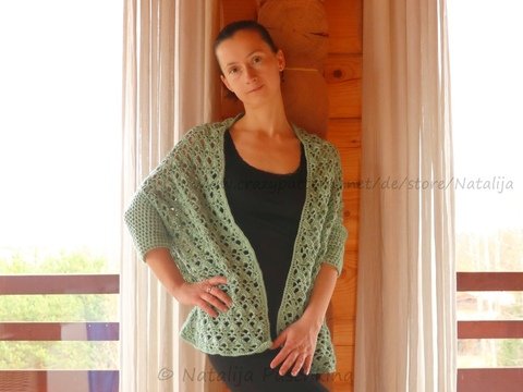 Gemütliche Jacke für Deinen Alltag - Häkelanleitung  in Größen 32-50