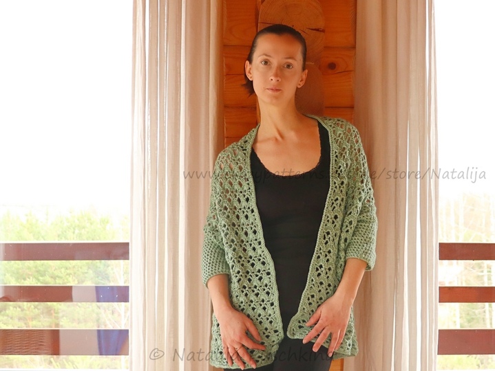 Gemütliche Jacke für Deinen Alltag - Häkelanleitung  in Größen 32-50