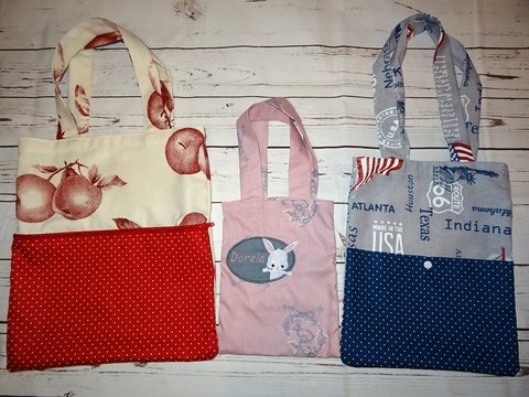 Beutel mit verdeckter Naht und Außentasche inkl. Schnittmuster nähen