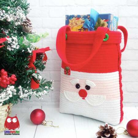 248 Crochet Pattern - Santa and Snowman Bag for Christmas presents or New Year - PDF file by Zabelina Etsy