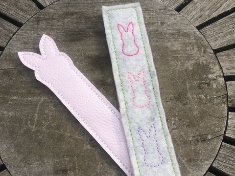 Lesezeichen Ostern Stickdatei  ITH 13x18 Hase