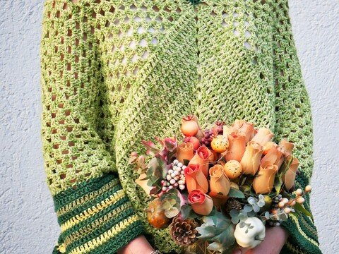 Häkelanleitung Bluse „Paula“ – luftige Oversize Sommerbluse & Herbstbluse