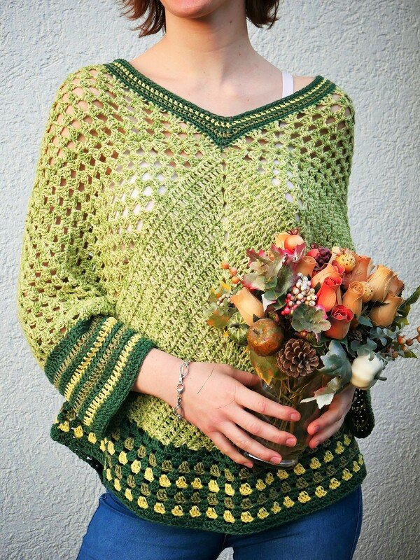 Häkelanleitung Bluse „Paula“ – luftige Oversize Sommerbluse & Herbstbluse - Bild 5