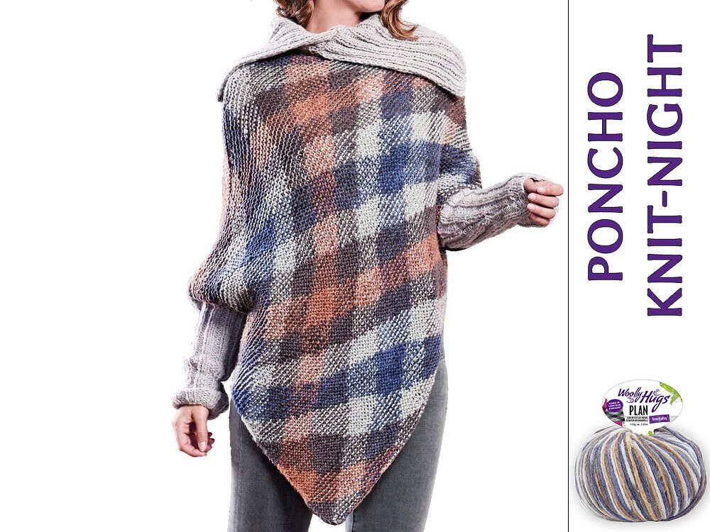 PONCHO KNIT-NIGHT