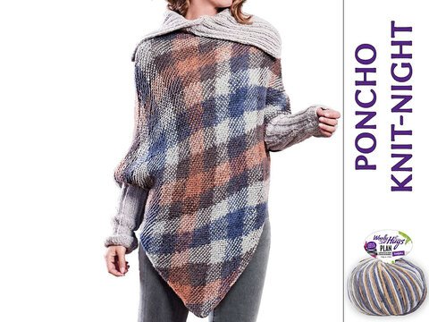 PONCHO KNIT-NIGHT