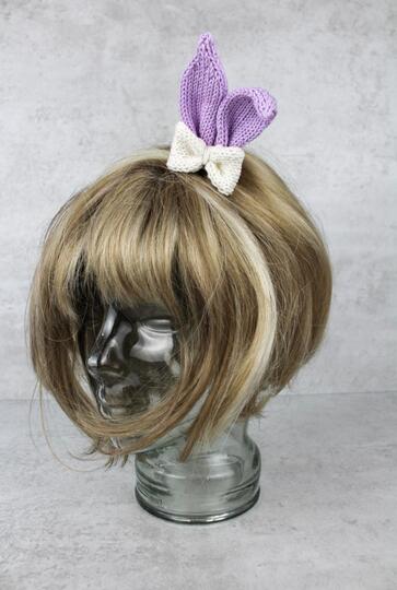 Hasen Haarspange + Haargummi + Haarreif in einer Strickanleitung.