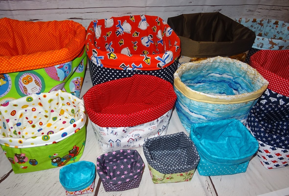 Utensilo von 6-30cm Korb Körbchen inkl. Schnittmuster nähen