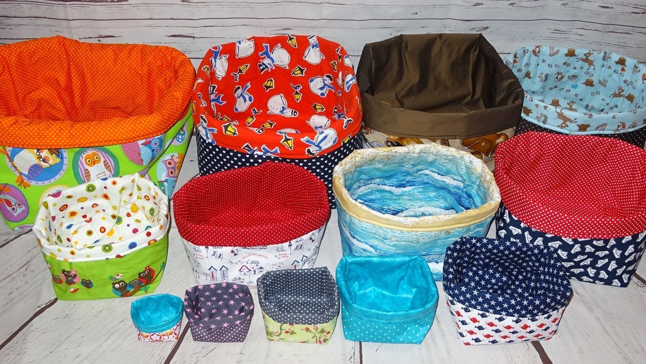 Utensilo von 6-30cm Korb Körbchen inkl. Schnittmuster nähen - Bild 4